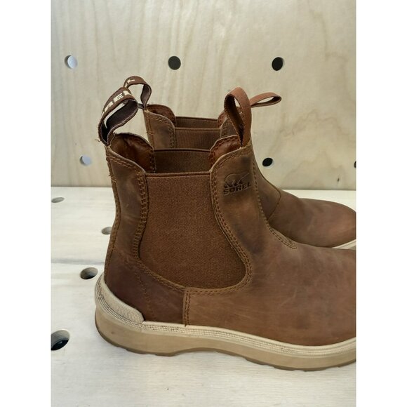 Sorel Women's Hi-Line Chelsea Scorch Tawny Buff Suede Leather Boots Size 7.5 - Picture 3 of 12